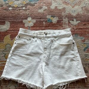 Madewell White Jean Shorts